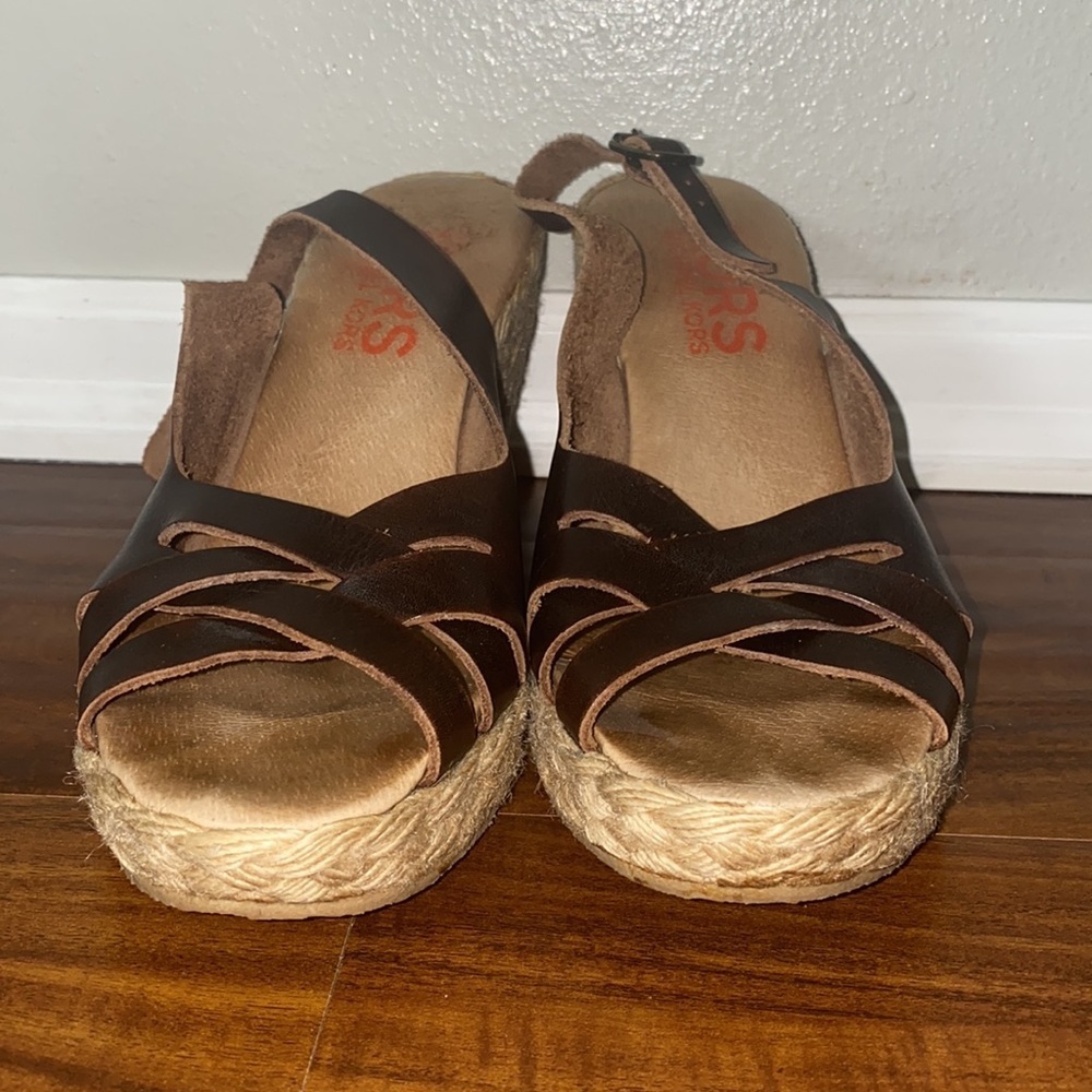 Kors Michael Kors Natural Wedges with Brown Leather